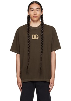Dolce & Gabbana Brown 'DG' T-Shirt