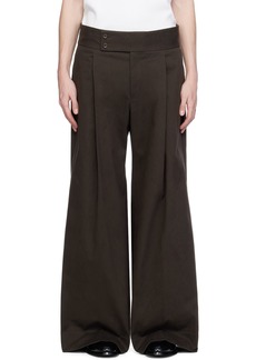 Dolce & Gabbana Brown Pleated Trousers