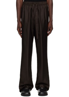 Dolce & Gabbana Brown Silk Lounge Pants