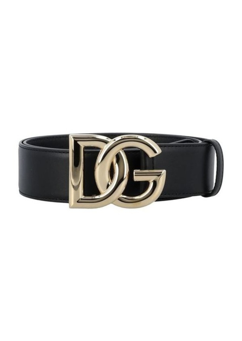 DOLCE & GABBANA Calfskin belt with DG logo