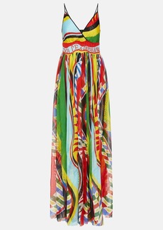 Dolce & Gabbana Carretto silk maxi dress