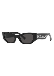 Dolce & Gabbana Cat Eye Sunglasses, 52mm