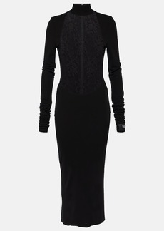 Dolce & Gabbana Chantilly lace and jersey midi dress