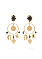 Dolce & Gabbana Charm-embellished hoop clip earrings