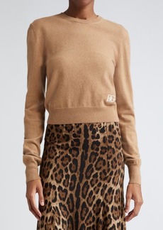 Dolce & Gabbana Crop Cashmere & Wool Blend Sweater