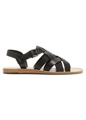 Dolce & Gabbana Cross-strap leather sandals