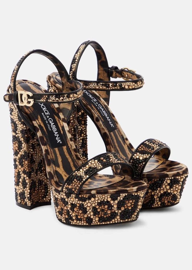Dolce & Gabbana Crystal-embellished platform sandals