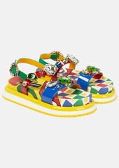 Dolce & Gabbana Day Love embellished leather sandals