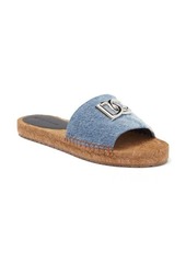 Dolce & Gabbana Denim Patchwork Slide Sandal