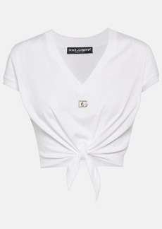 Dolce & Gabbana DG knot cotton jersey T-shirt