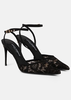 Dolce & Gabbana DG lace slingback pumps