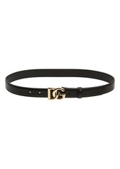 Dolce & Gabbana DG Logo Buckle Leather Belt