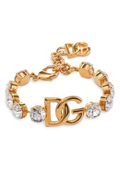 Dolce & Gabbana DG Logo Crystal Embellished Bracelet