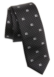 Dolce & Gabbana DG Logo Jacquard Silk Tie