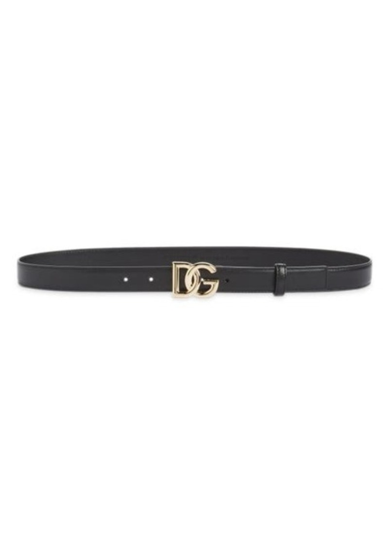 Dolce & Gabbana DG Logo Leather Belt