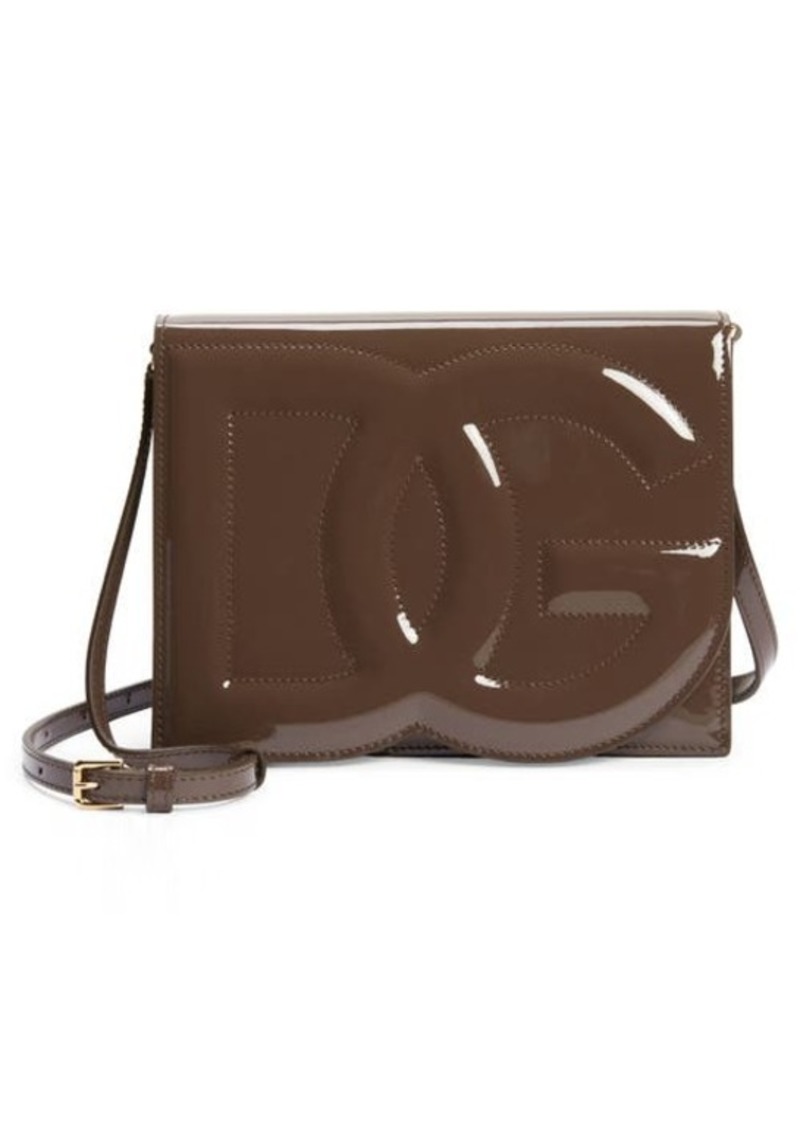 Dolce & Gabbana DG Logo Patent Leather Crossbody Bag
