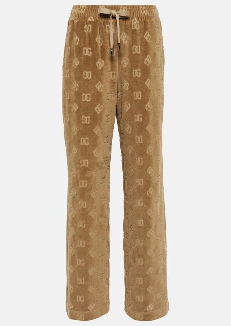 Dolce & Gabbana DG velvet sweatpants