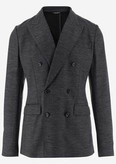 DOLCE & GABBANA DOUBLE-BREASTED WOOL BLEND JACKET