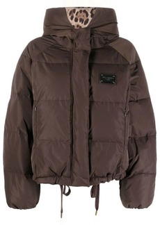 DOLCE & GABBANA DOWN JACKET WITH LOGO PLAQUE