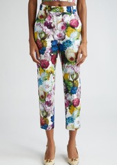 Dolce & Gabbana Floral Cotton Poplin Crop Trousers