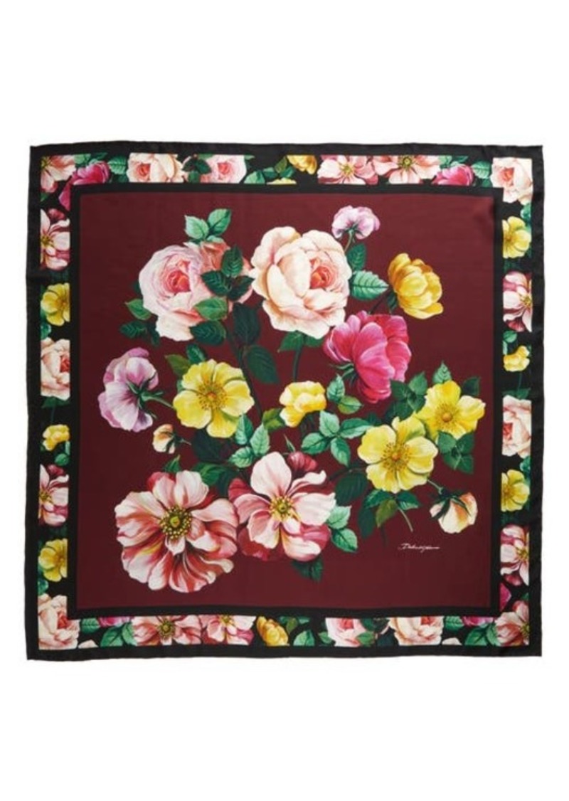 Dolce & Gabbana Floral Silk Scarf