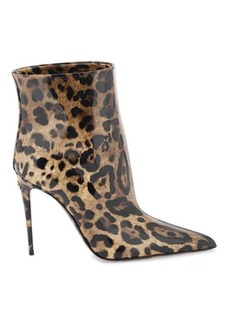 Dolce & gabbana glossy leather ankle boots