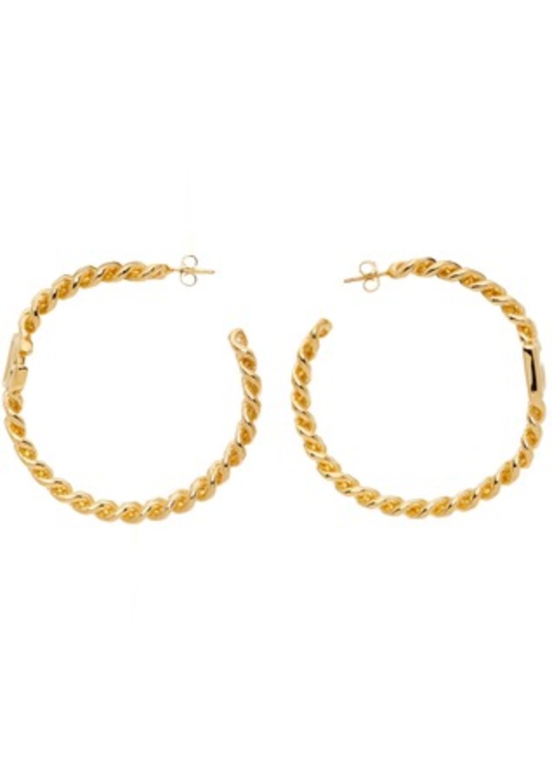 Dolce & Gabbana Gold Curb Chain Hoop Earrings