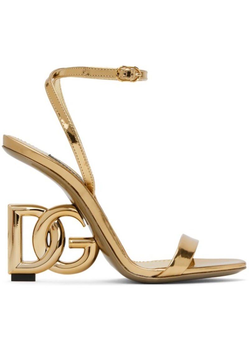 Dolce & Gabbana Gold Hardware Heeled Sandals