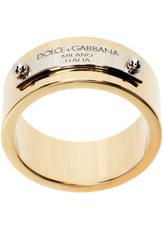Dolce & Gabbana Gold Logo Band Ring