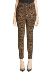 Dolce & Gabbana Grace Leopard Print Skinny Jeans in Light Brown Print at Nordstrom