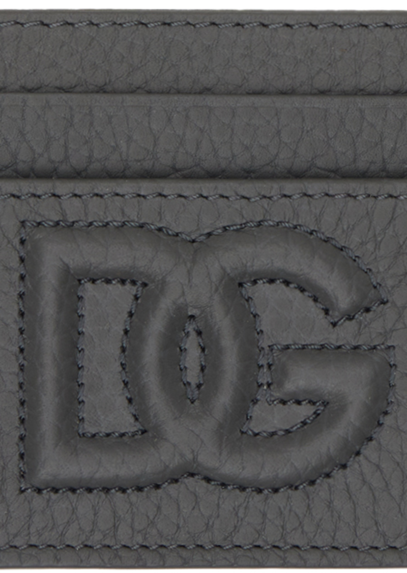 Dolce & Gabbana Gray 'DG' Logo Card Holder