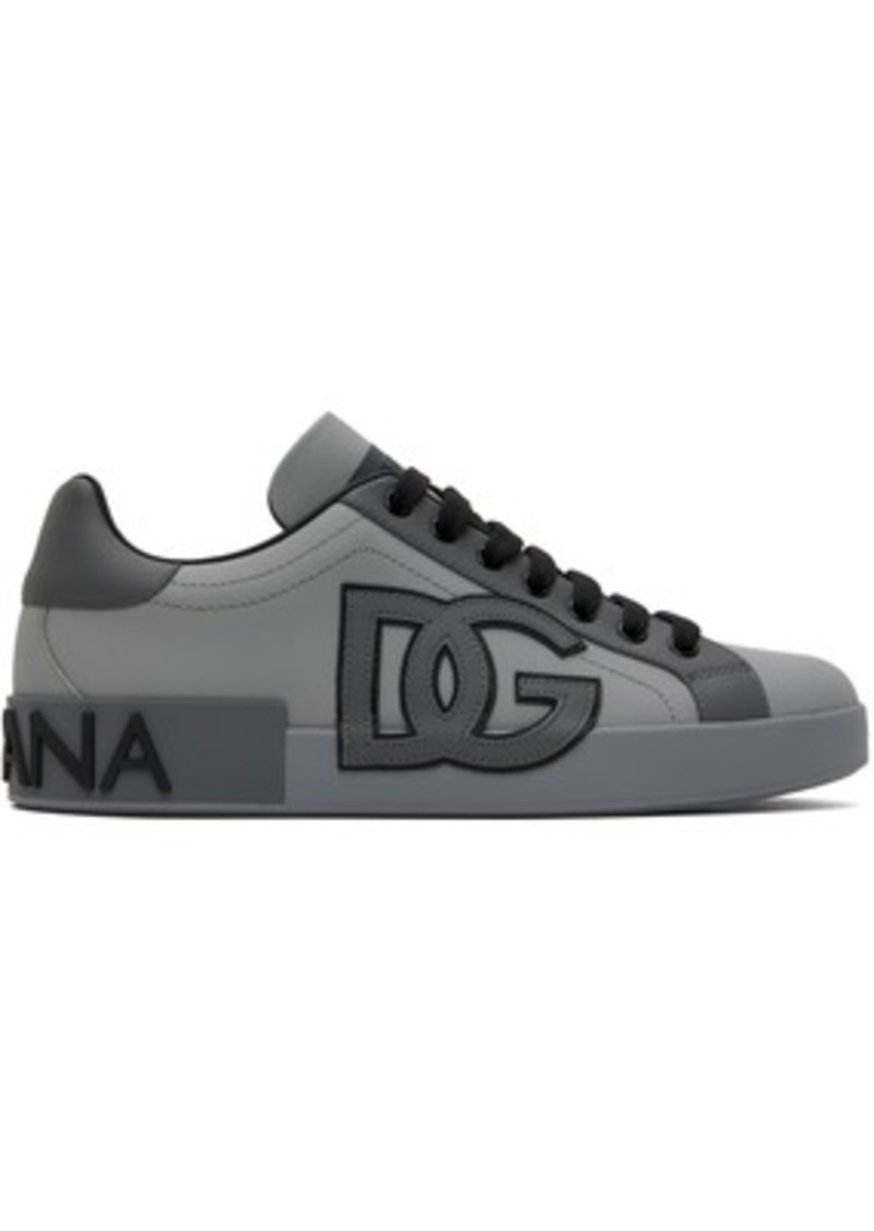 Dolce & Gabbana Gray Portofino Sneakers