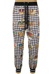 Dolce & Gabbana crown houndstooth track pants