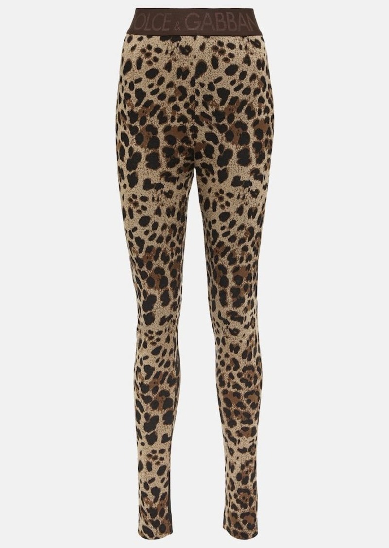 Dolce & Gabbana High-rise leopard-print leggings