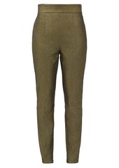 Dolce & Gabbana High-rise metallic cotton-blend trousers