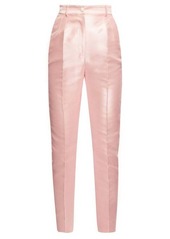 Dolce & Gabbana High-rise mikado slim-leg trousers