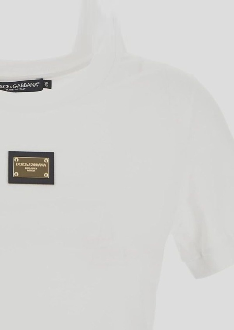 Dolce & Gabbana Jersey T-Shirt With DG Logo Tag
