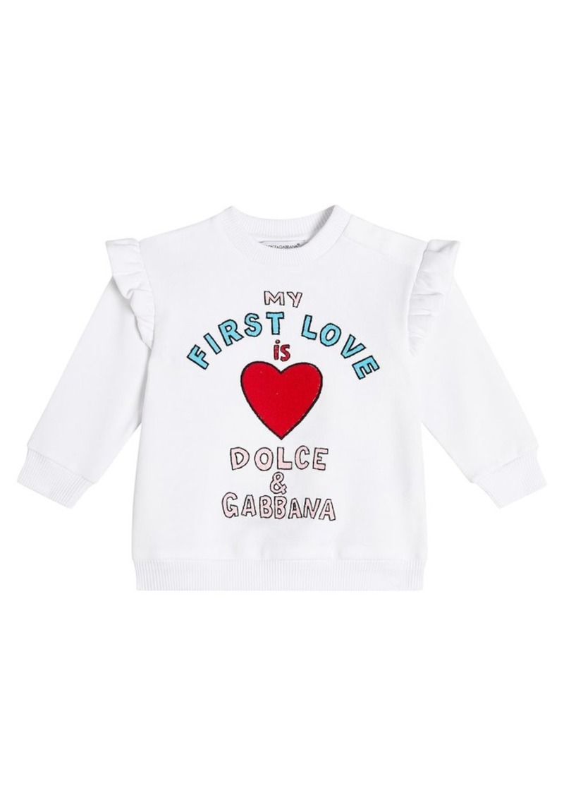 Dolce & Gabbana Kids Baby embroidered cotton sweatshirt