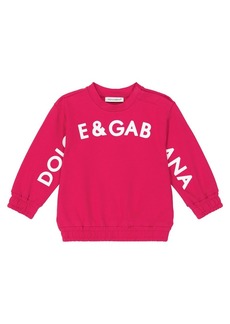 Dolce & Gabbana Kids Logo cotton jersey sweatshirt