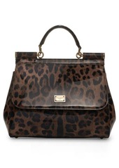 Dolce & Gabbana Kim Sicily Leopard Print Handbag