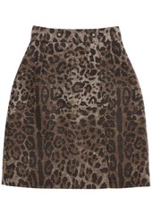 DOLCE & GABBANA Leopard-print miniskirt