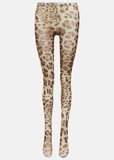 Dolce & Gabbana Leopard-print tights