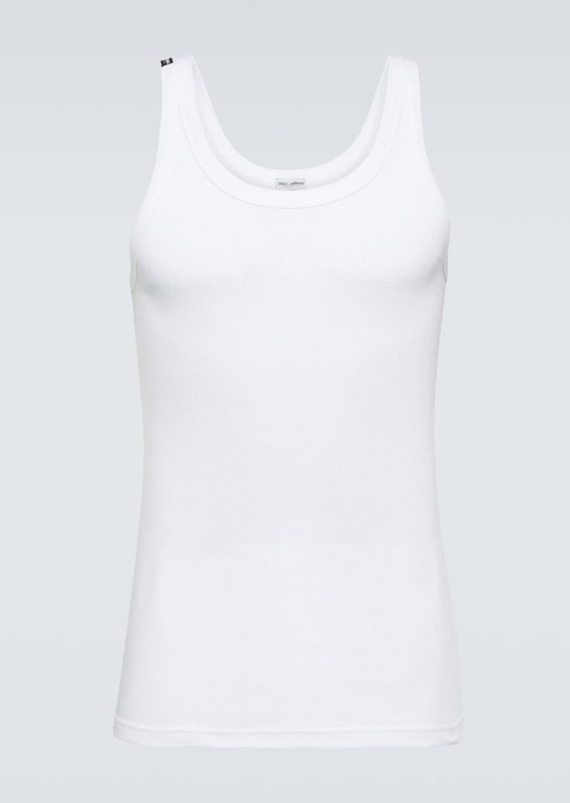 Dolce & Gabbana Logo cotton tank top