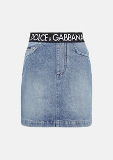 Dolce & Gabbana Logo denim miniskirt