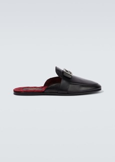 Dolce & Gabbana Logo leather slippers