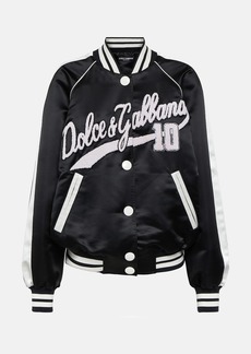Dolce & Gabbana Logo satin varsity jacket
