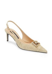 Dolce & Gabbana Lollo Raffia Slingback Pump