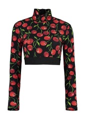 DOLCE & GABBANA LONG SLEEVE CROP TOP