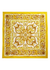 Dolce & Gabbana Majolica Print Cotton Scarf