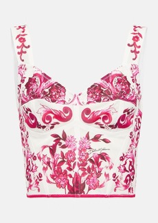 Dolce & Gabbana Majolica printed corset top
